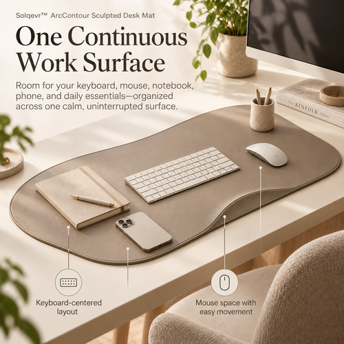 Solqevr™ ArcContour Sculpted Desk Mat