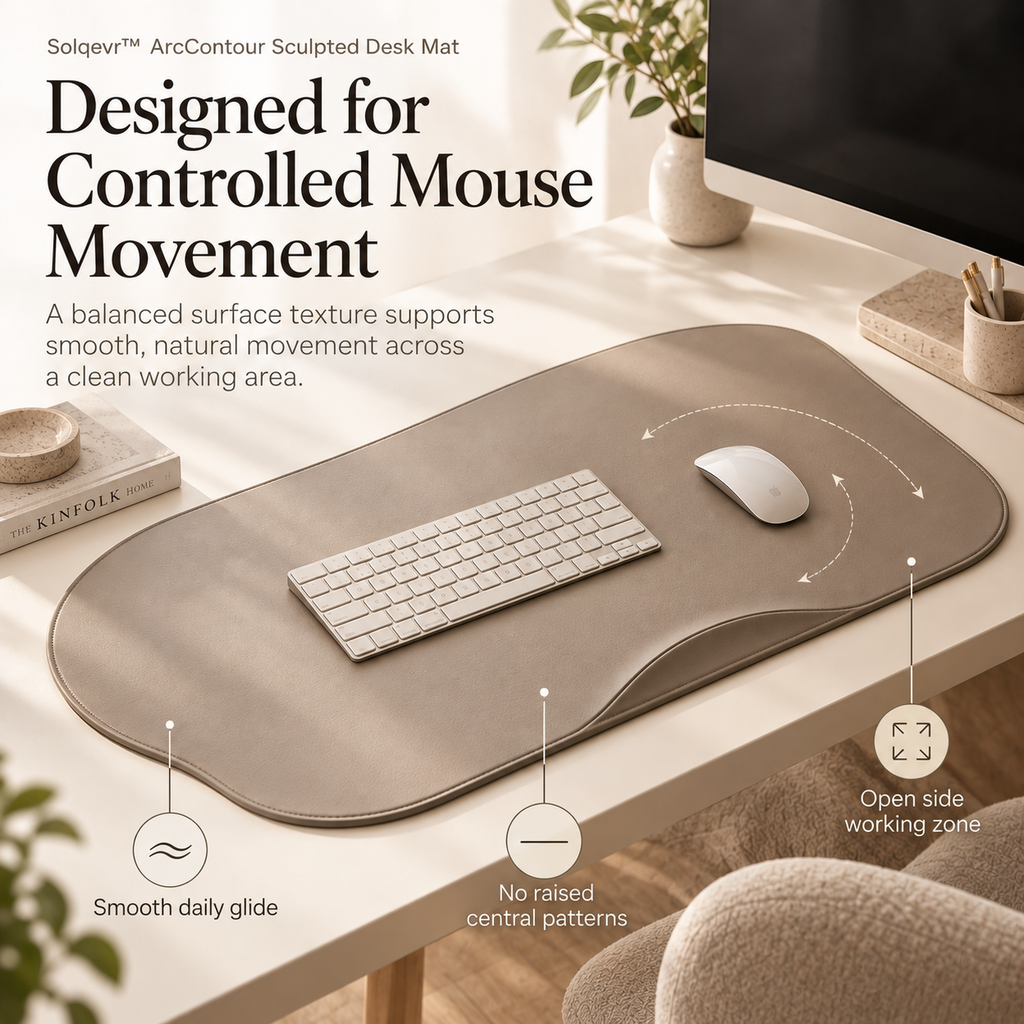 Solqevr™ ArcContour Sculpted Desk Mat