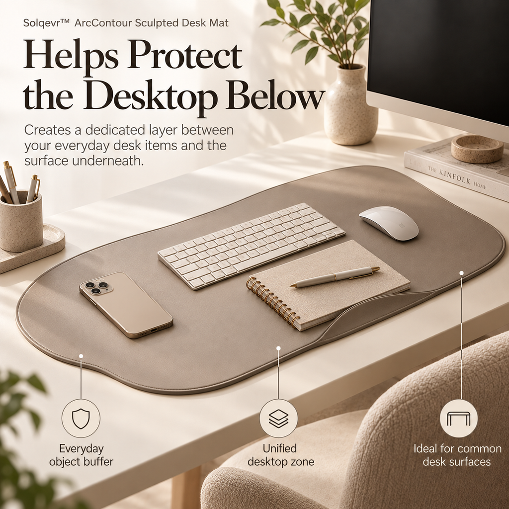 Solqevr™ ArcContour Sculpted Desk Mat