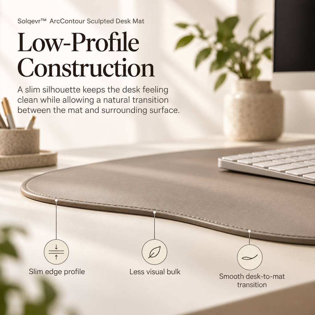 Solqevr™ ArcContour Sculpted Desk Mat