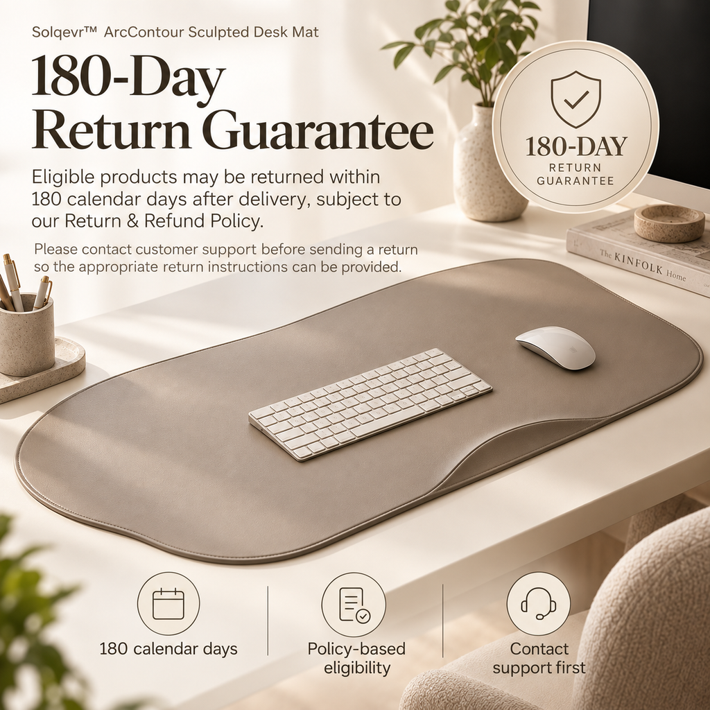 Solqevr™ ArcContour Sculpted Desk Mat