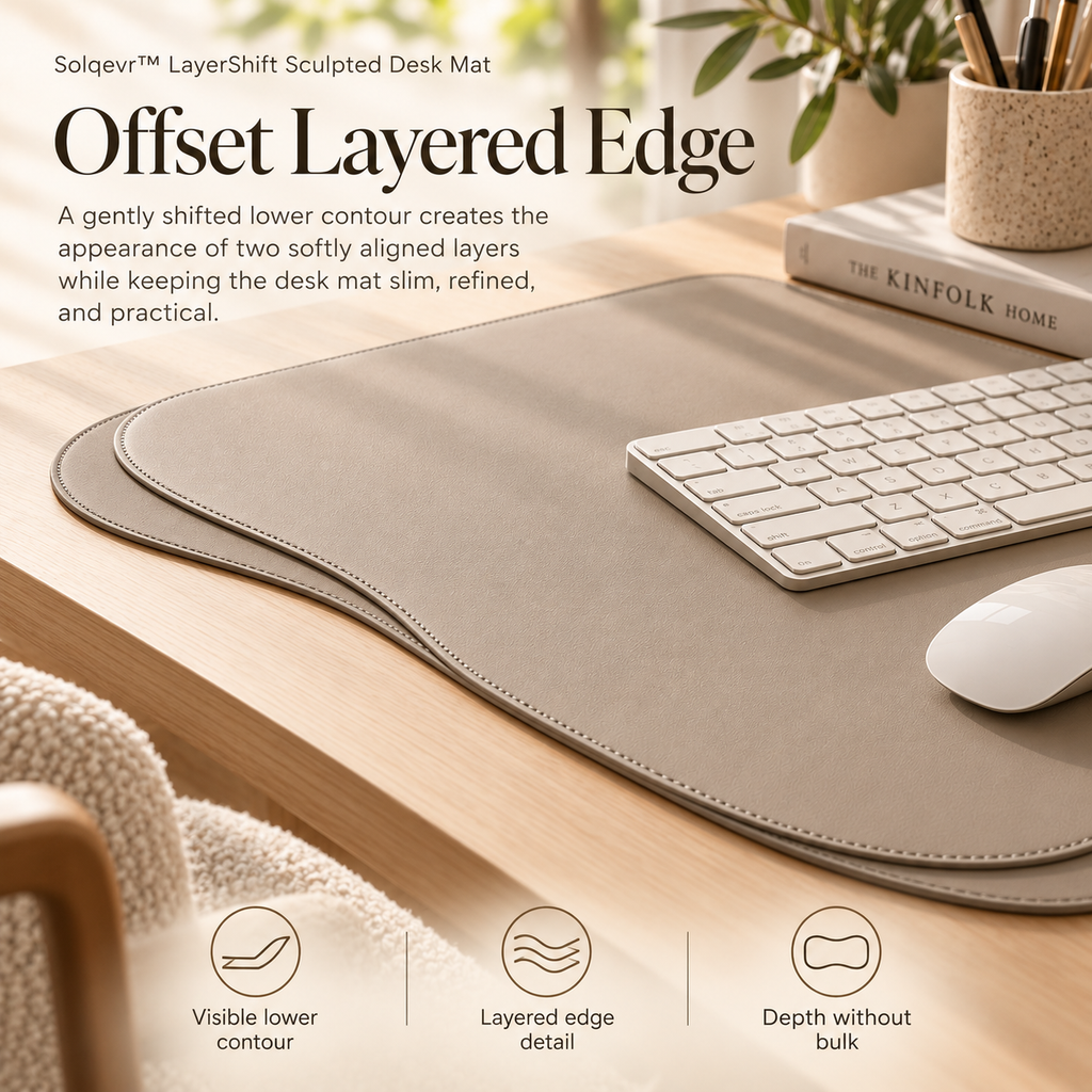 Solqevr™ LayerShift Sculpted Desk Mat
