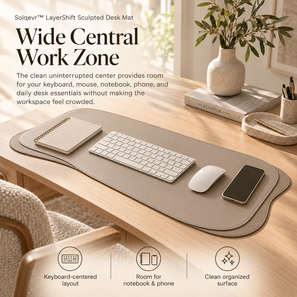 Solqevr™ LayerShift Sculpted Desk Mat