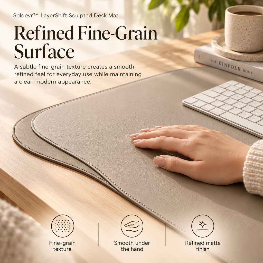 Solqevr™ LayerShift Sculpted Desk Mat