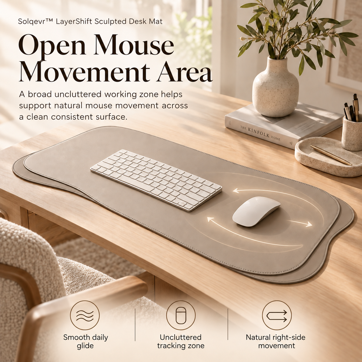 Solqevr™ LayerShift Sculpted Desk Mat