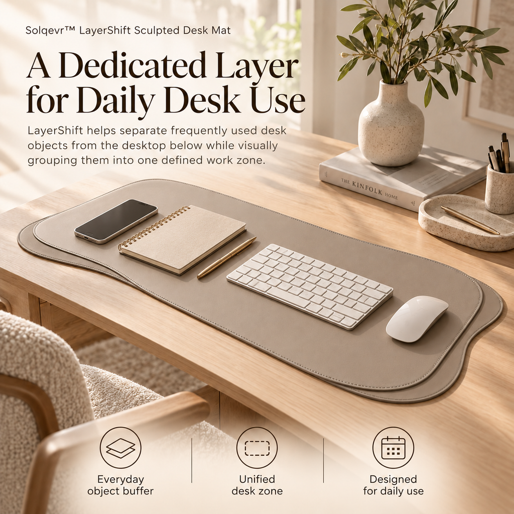 Solqevr™ LayerShift Sculpted Desk Mat