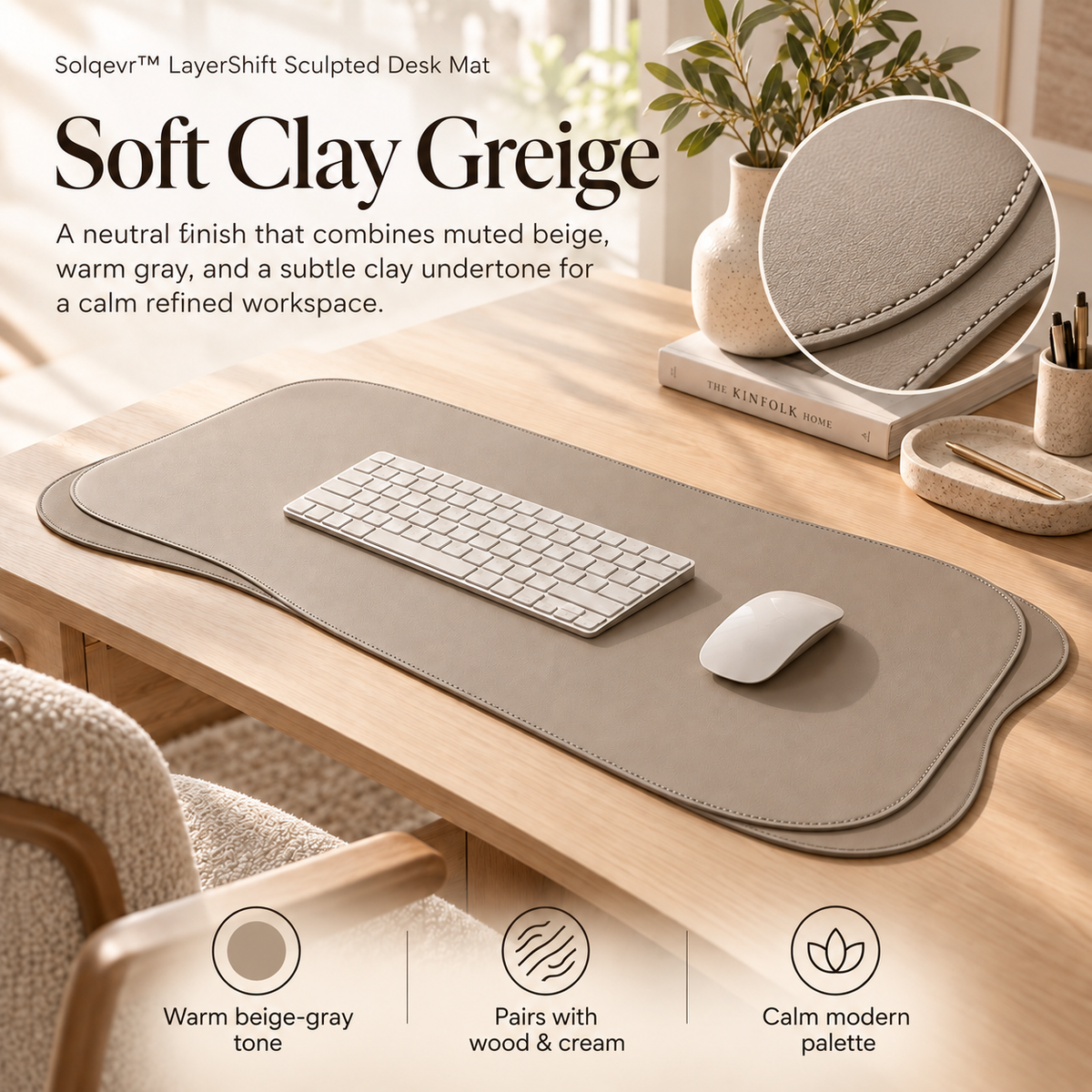 Solqevr™ LayerShift Sculpted Desk Mat