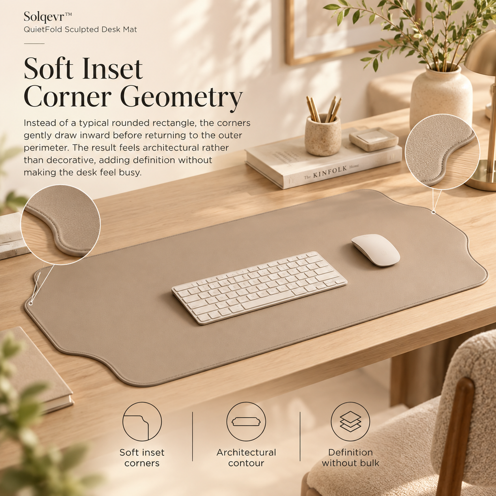 Solqevr™ QuietFold Sculpted Desk Mat