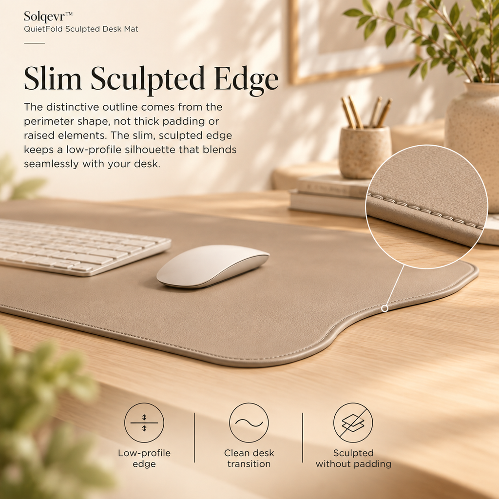 Solqevr™ QuietFold Sculpted Desk Mat