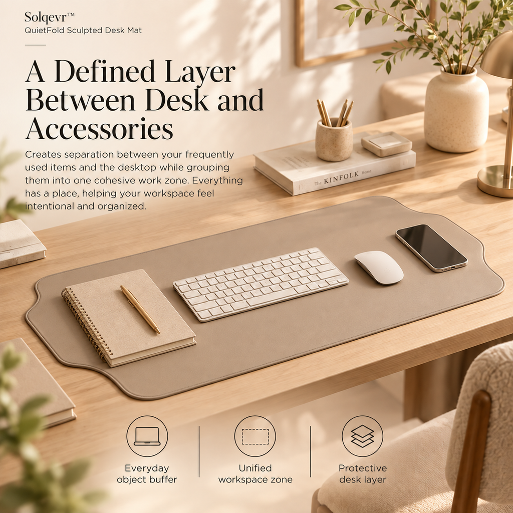 Solqevr™ QuietFold Sculpted Desk Mat