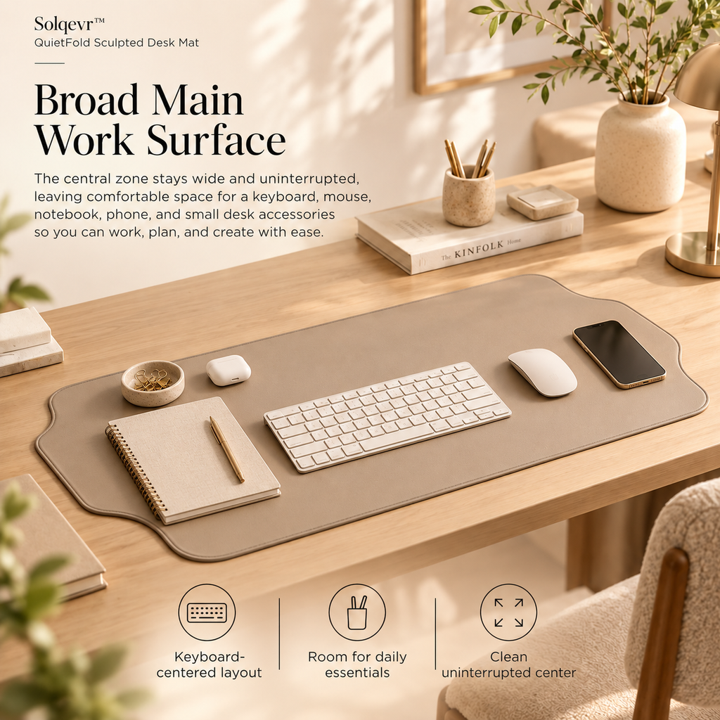 Solqevr™ QuietFold Sculpted Desk Mat