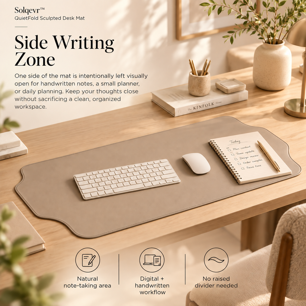 Solqevr™ QuietFold Sculpted Desk Mat
