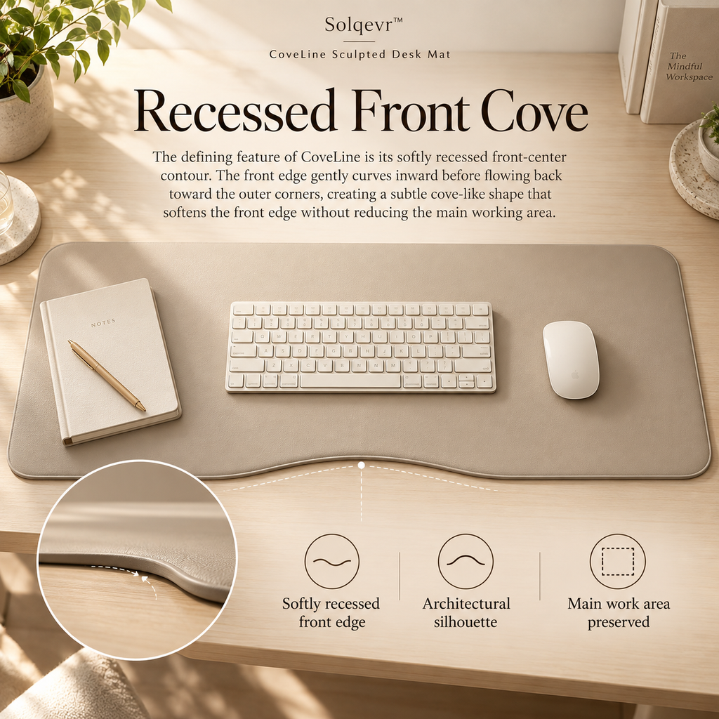 Solqevr™ CoveLine Sculpted Desk Mat