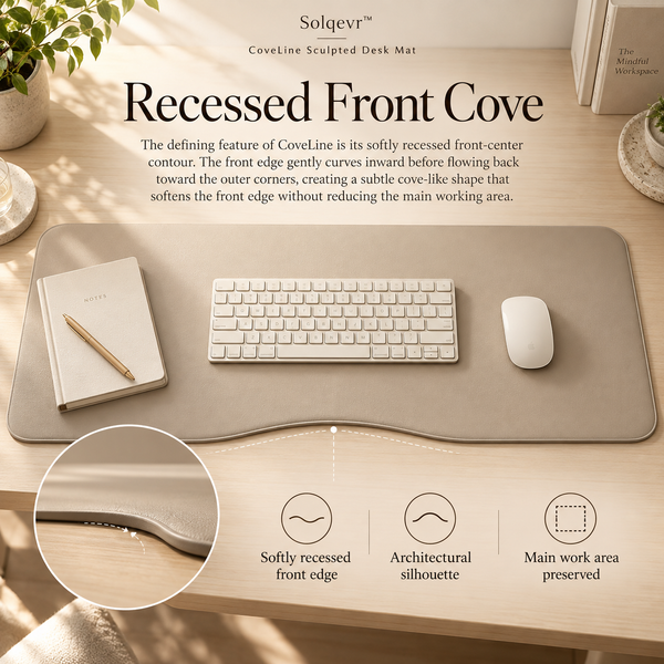 Solqevr™ CoveLine Sculpted Desk Mat