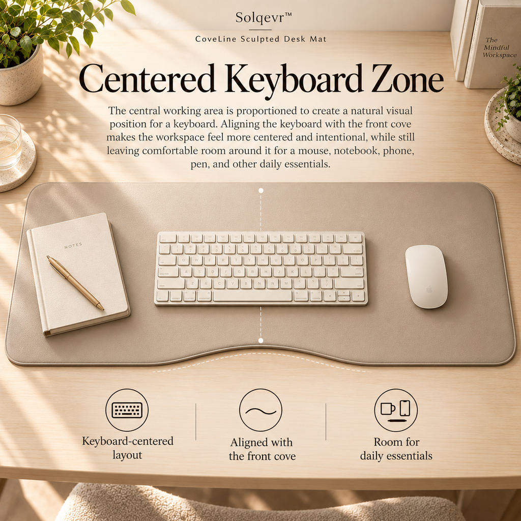Solqevr™ CoveLine Sculpted Desk Mat