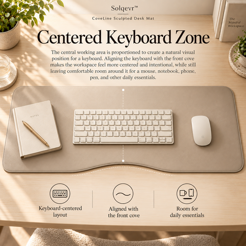 Solqevr™ CoveLine Sculpted Desk Mat