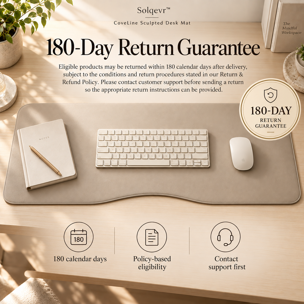 Solqevr™ CoveLine Sculpted Desk Mat