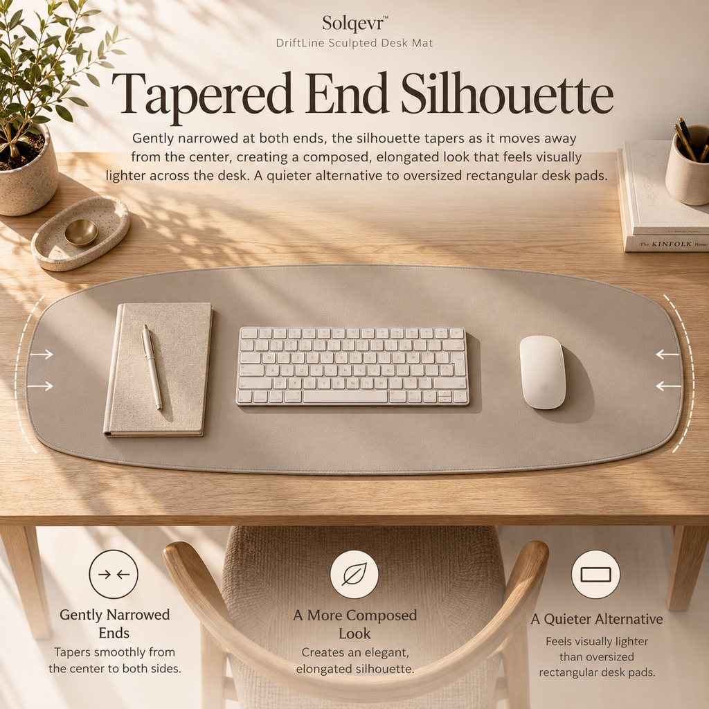 Solqevr™ WingArc Sculpted Desk Mat