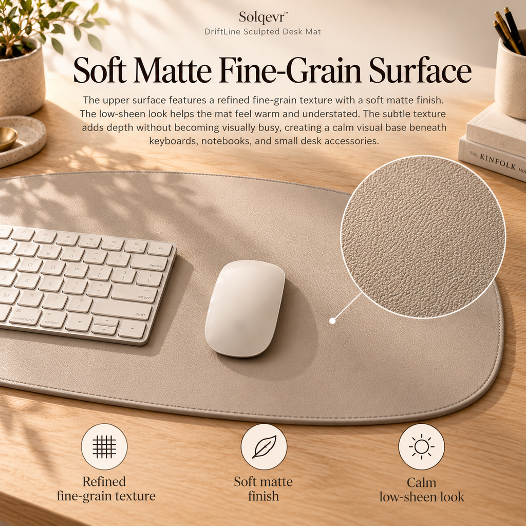 Solqevr™ WingArc Sculpted Desk Mat