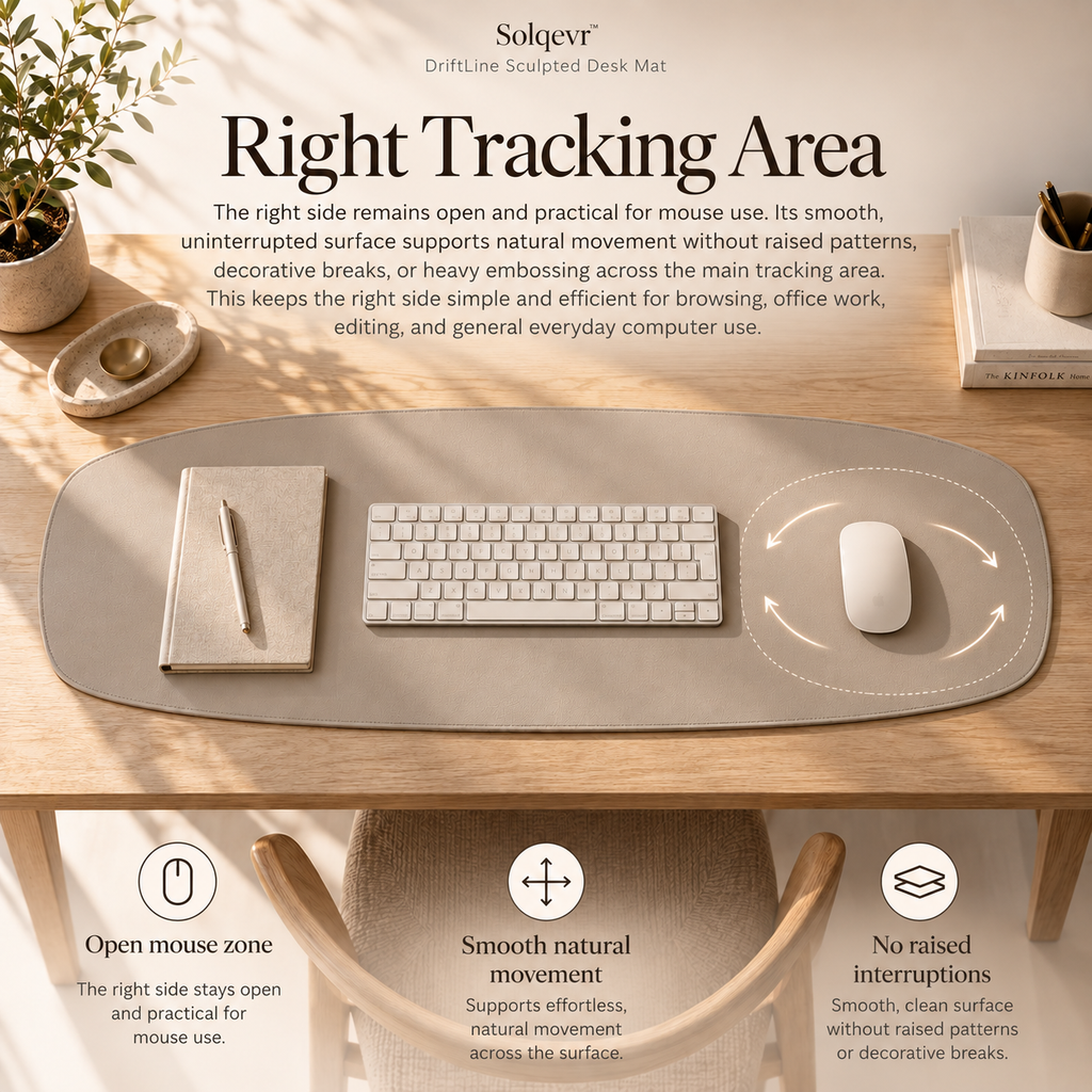 Solqevr™ WingArc Sculpted Desk Mat