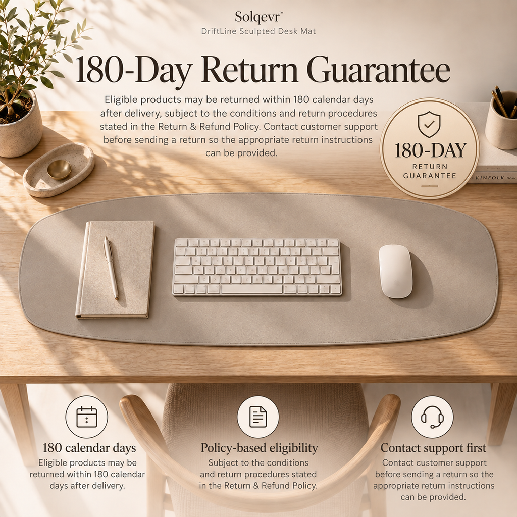 Solqevr™ WingArc Sculpted Desk Mat