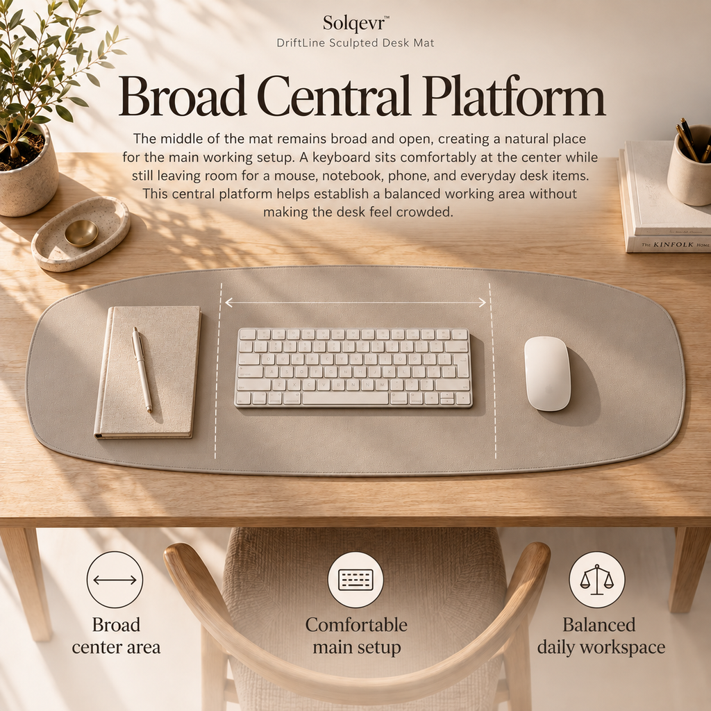 Solqevr™ WingArc Sculpted Desk Mat