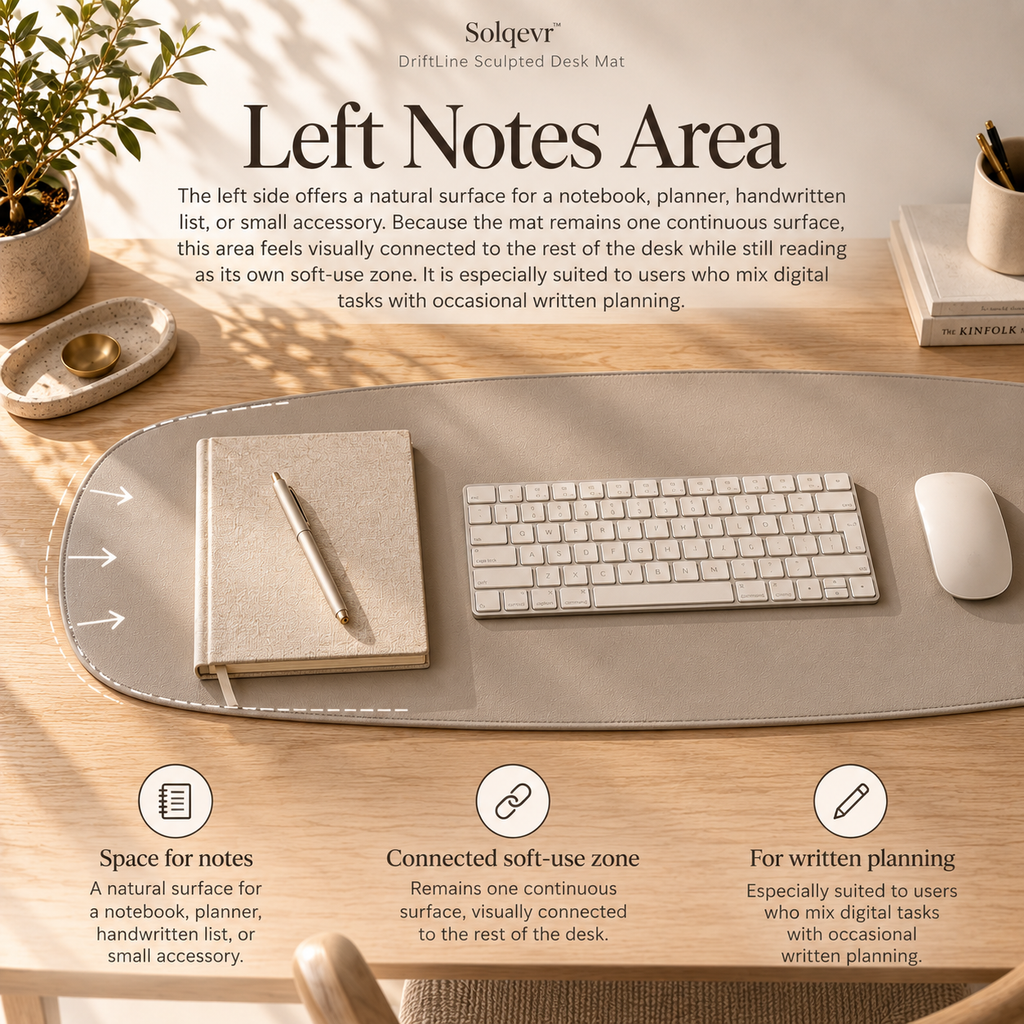 Solqevr™ WingArc Sculpted Desk Mat