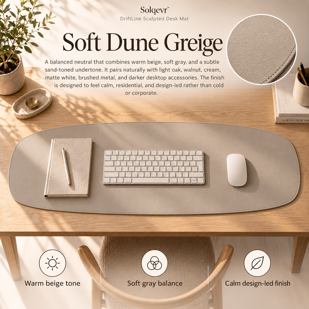 Solqevr™ WingArc Sculpted Desk Mat