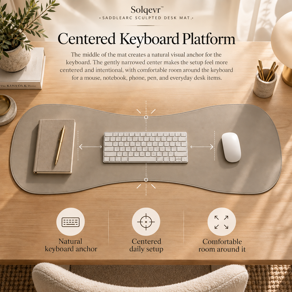 Solqevr™ DriftLine Sculpted Desk Mat