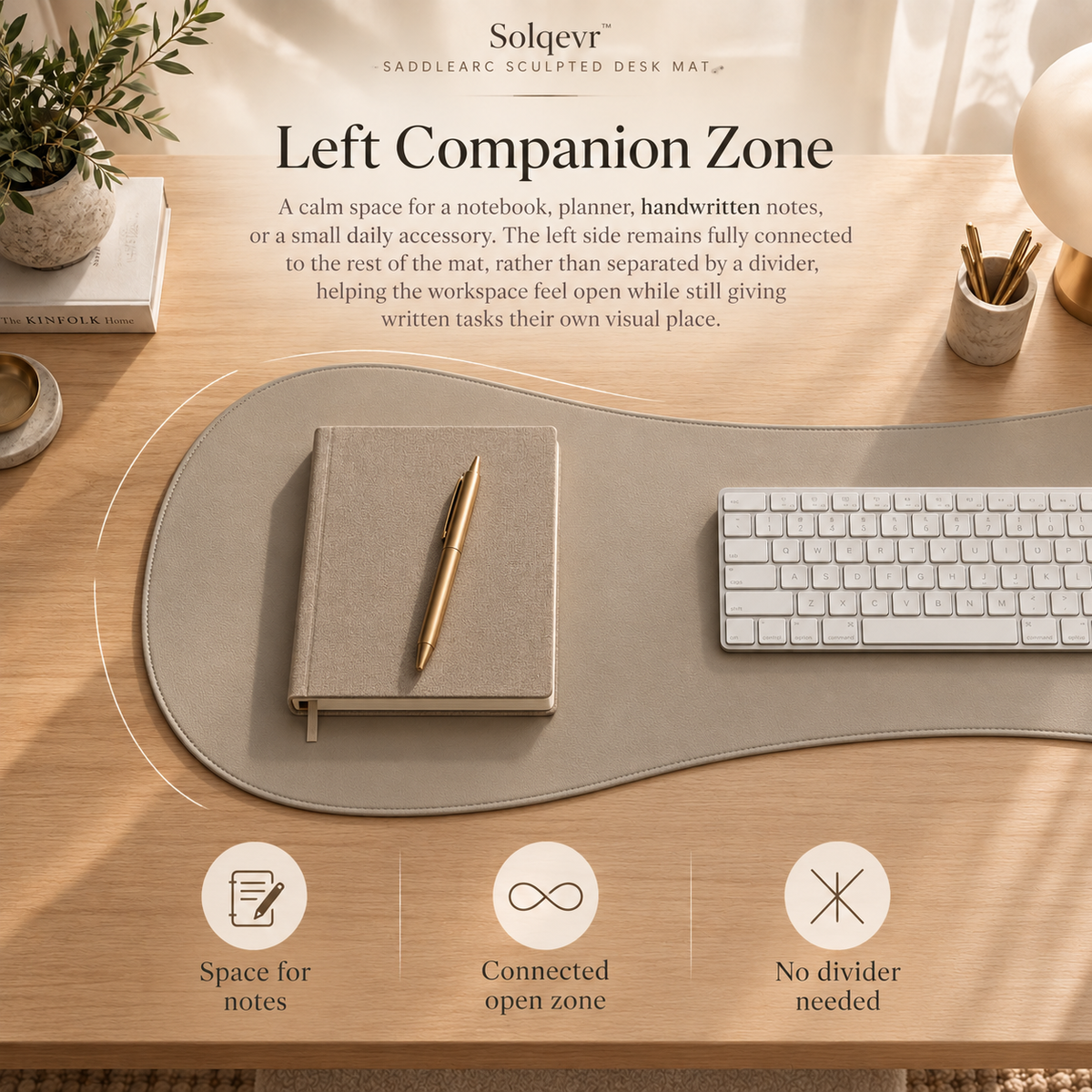 Solqevr™ DriftLine Sculpted Desk Mat