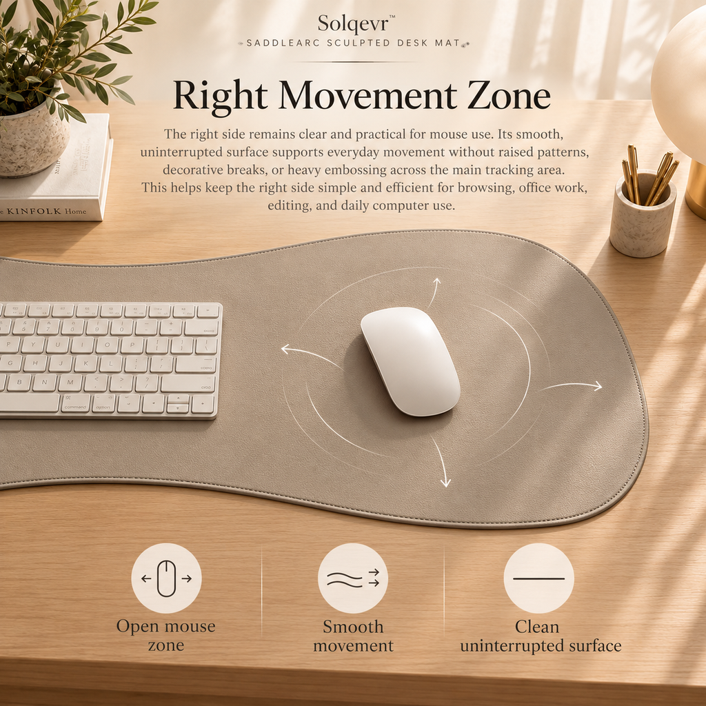Solqevr™ DriftLine Sculpted Desk Mat