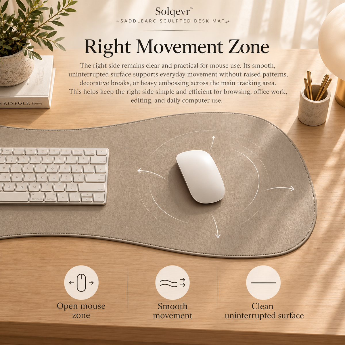 Solqevr™ DriftLine Sculpted Desk Mat