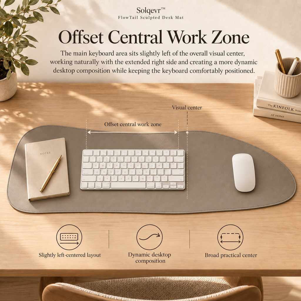 Solqevr™ SaddleArc Sculpted Desk Ma
