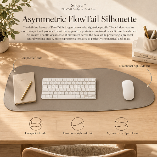Solqevr™ FlowTail Sculpted Desk Mat