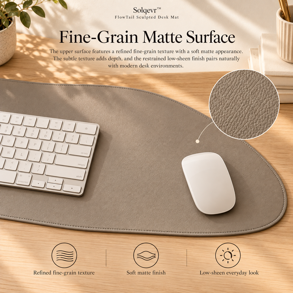 Solqevr™ FlowTail Sculpted Desk Mat