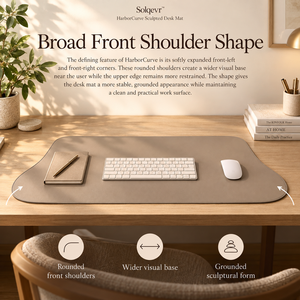 Solqevr™ HarborCurve Sculpted Desk Mat