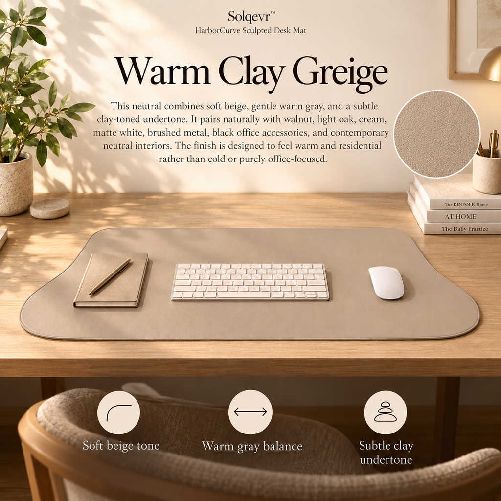 Solqevr™ HarborCurve Sculpted Desk Mat