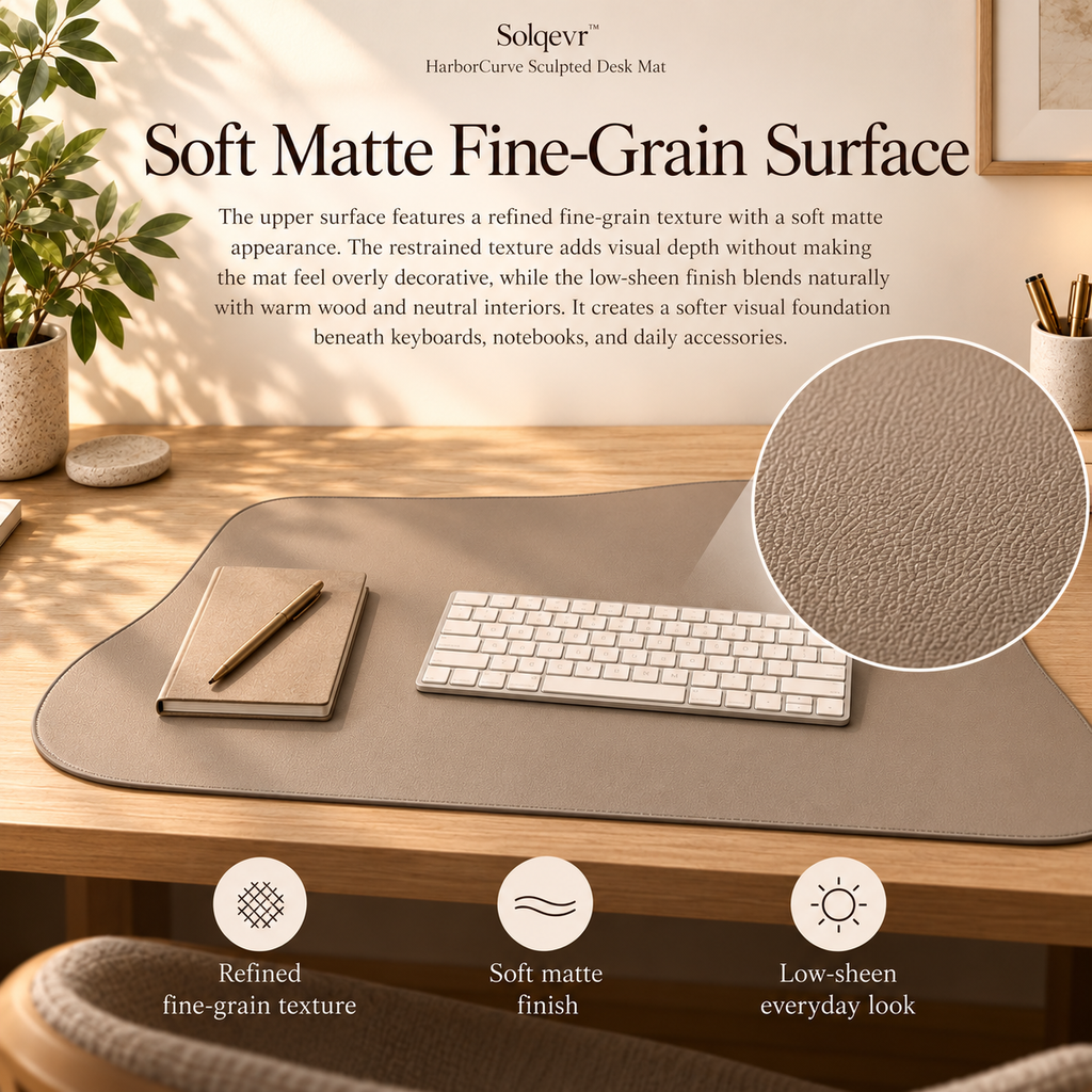 Solqevr™ HarborCurve Sculpted Desk Mat