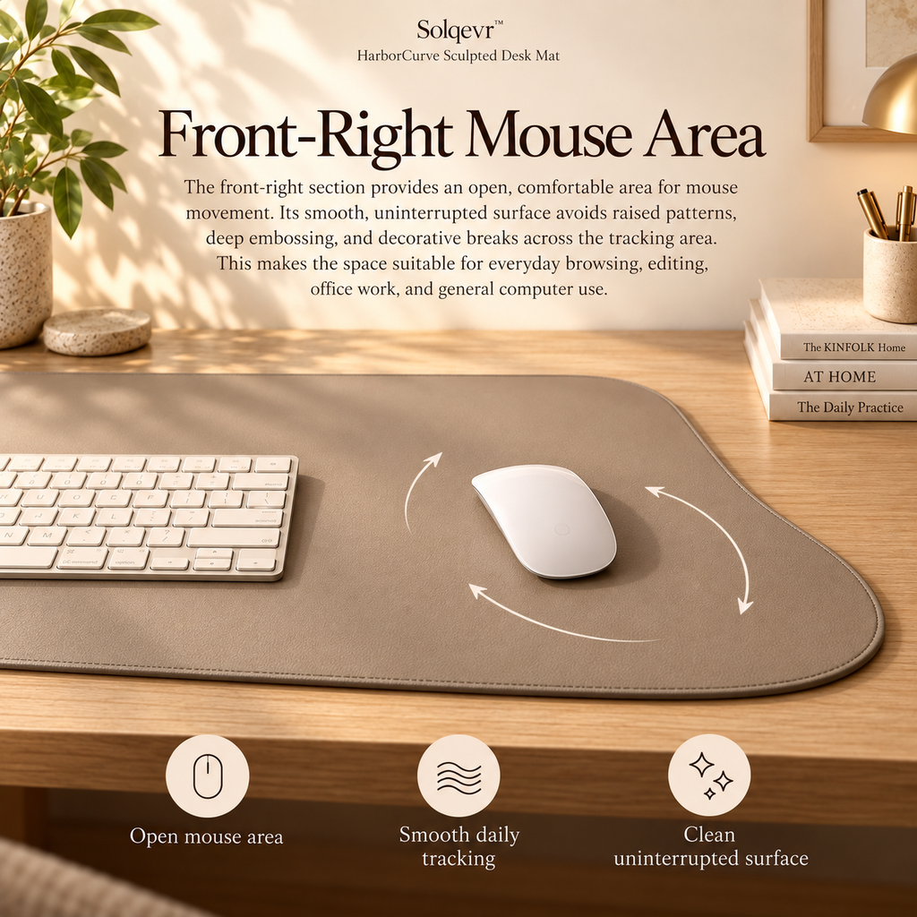 Solqevr™ HarborCurve Sculpted Desk Mat