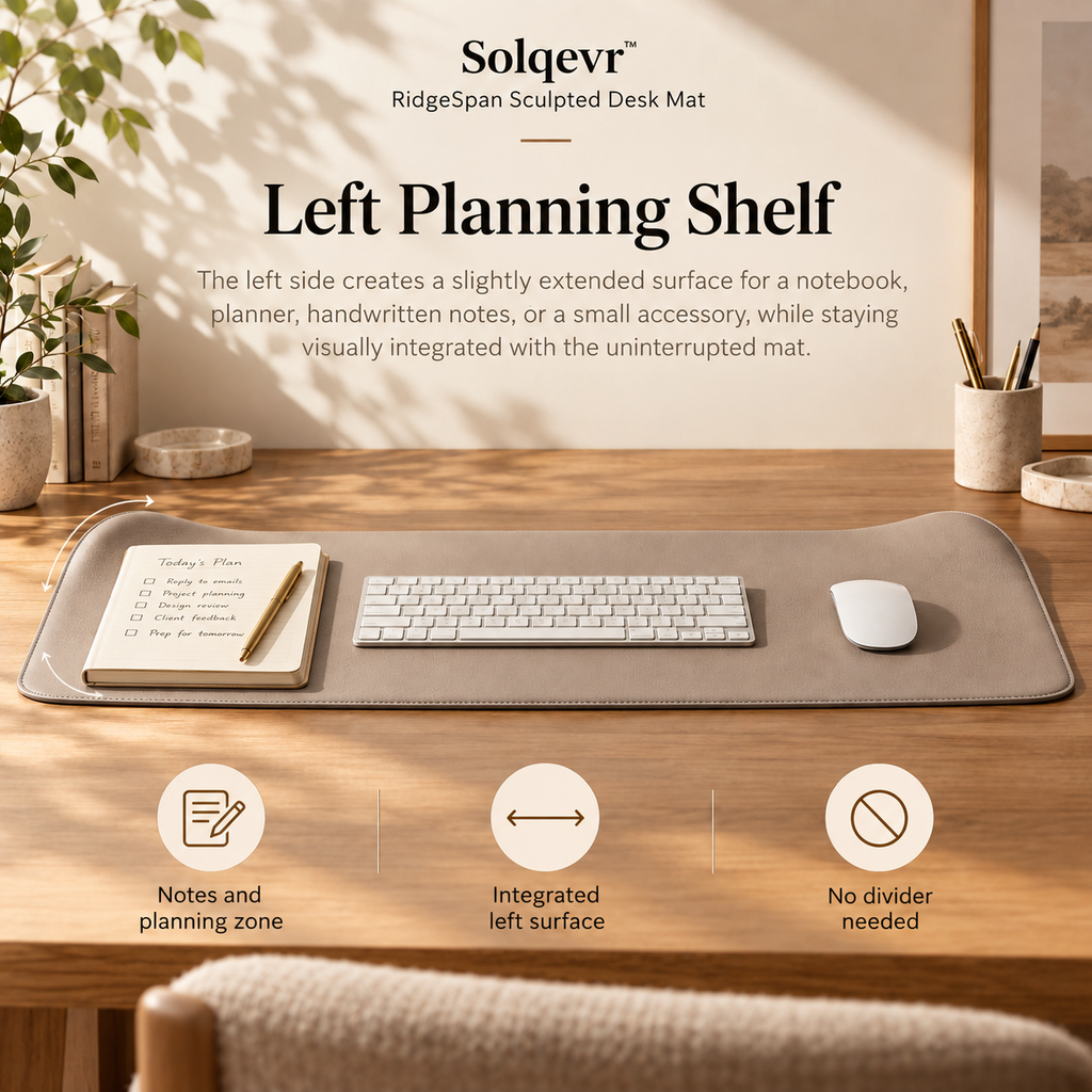 Solqevr™ RidgeSpan Sculpted Desk Mat