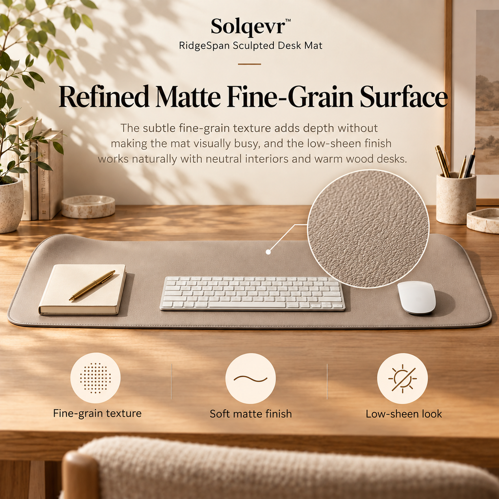 Solqevr™ RidgeSpan Sculpted Desk Mat