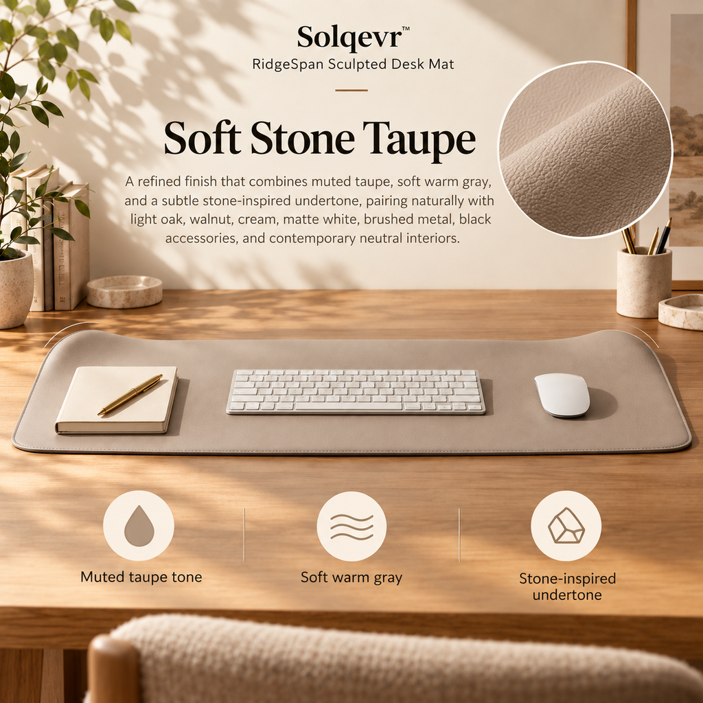 Solqevr™ RidgeSpan Sculpted Desk Mat