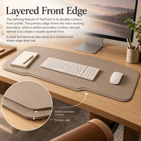 Solqevr™ TierFront Sculpted Desk Mat