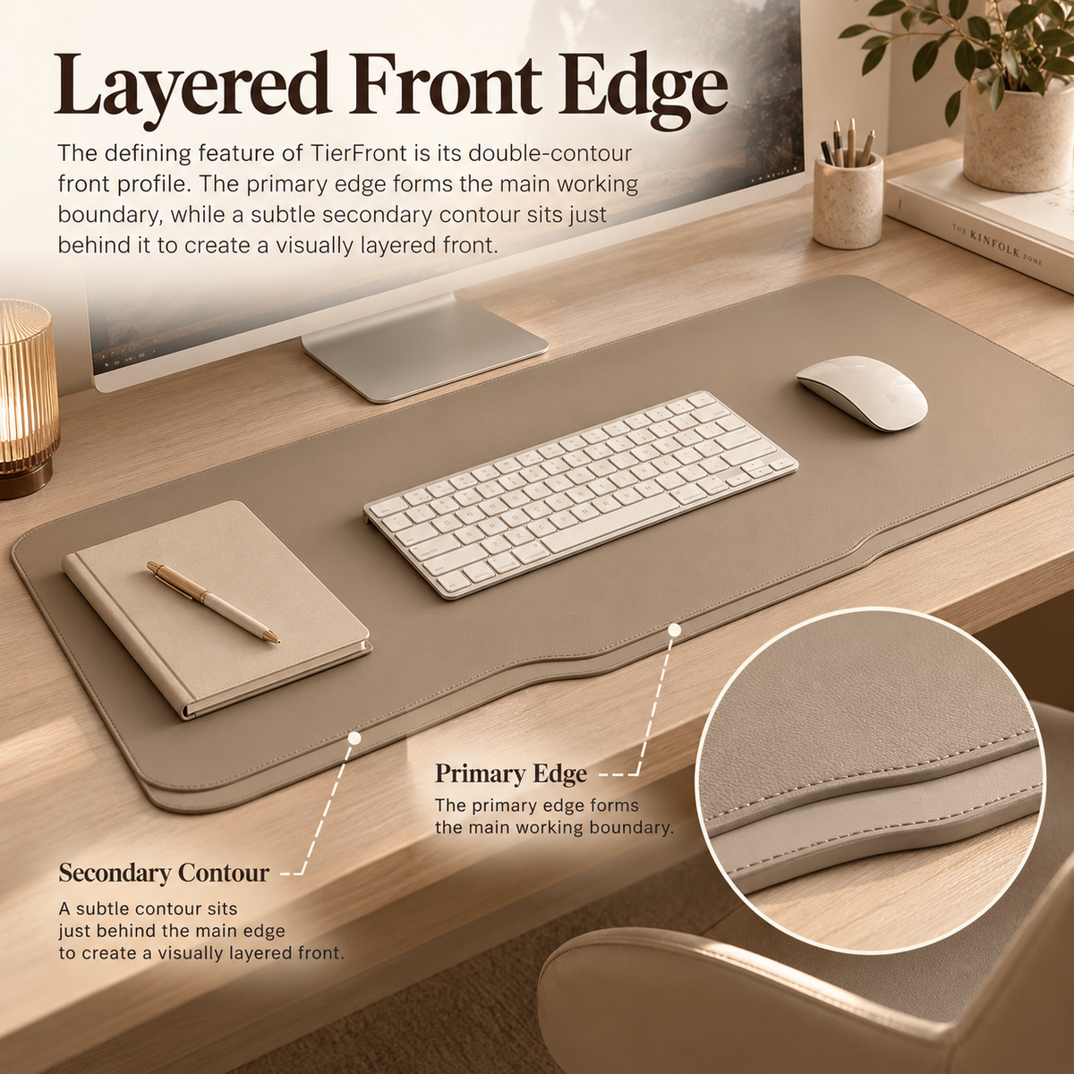 Solqevr™ TierFront Sculpted Desk Mat