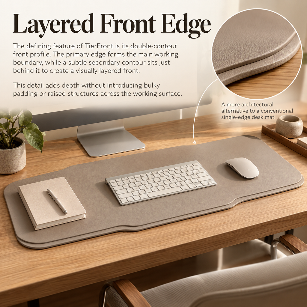 Solqevr™ TierFront Sculpted Desk Mat
