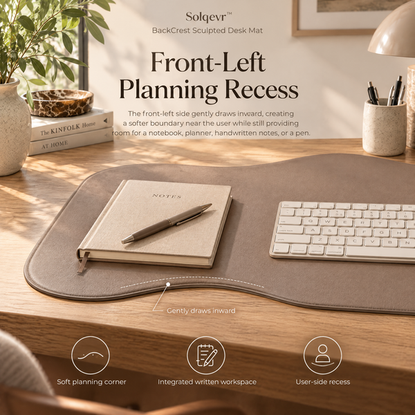 Solqevr™ BackCrest Sculpted Desk Mat