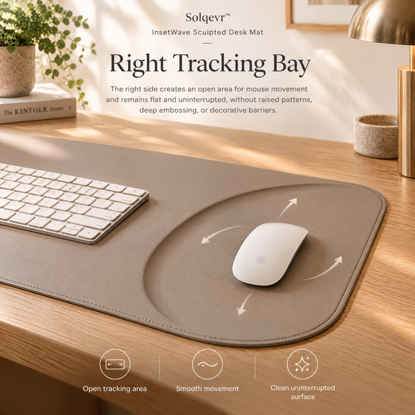 Solqevr™ InsetWave Sculpted Desk Mat