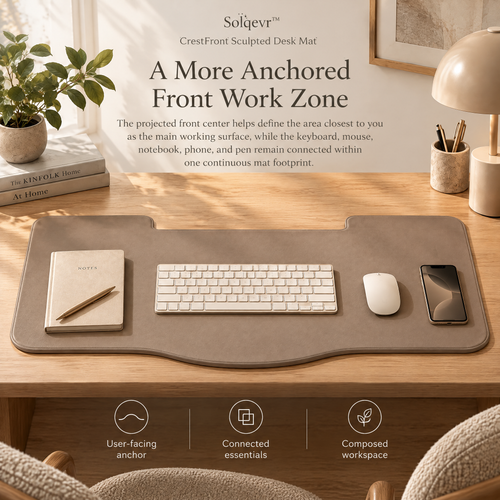 Solqevr™ CrestFront Sculpted Desk Mat