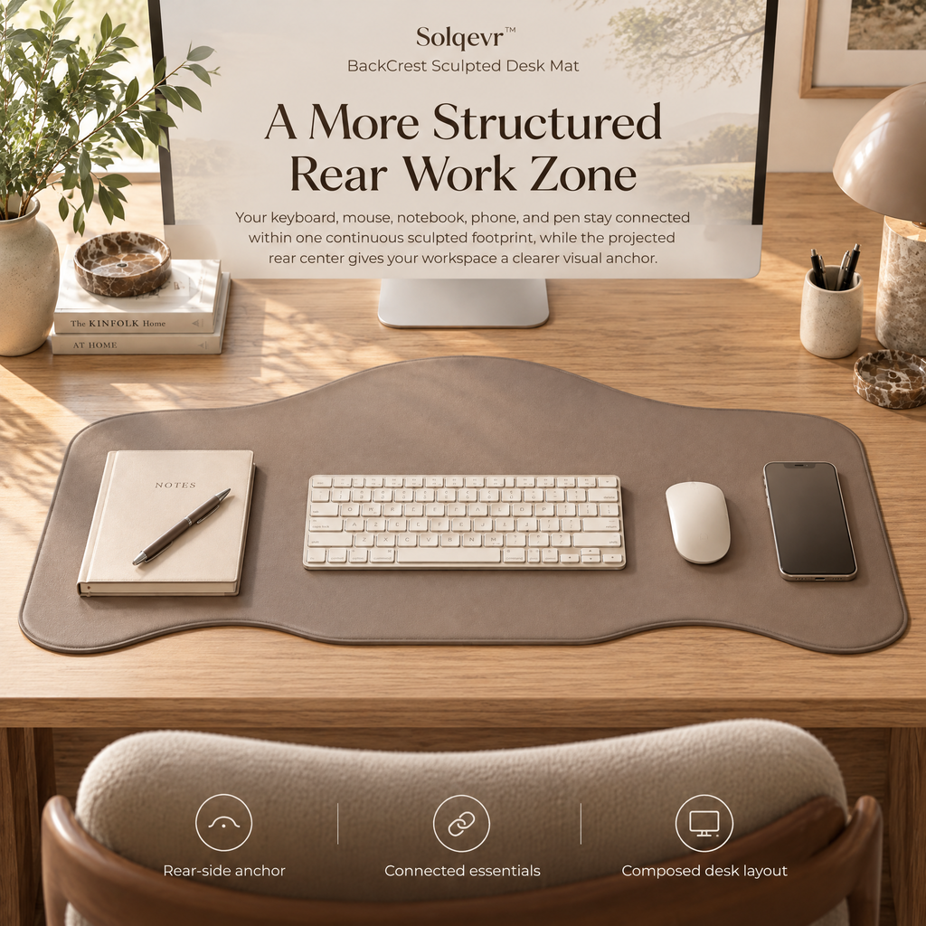 Solqevr™ BackCrest Sculpted Desk Mat