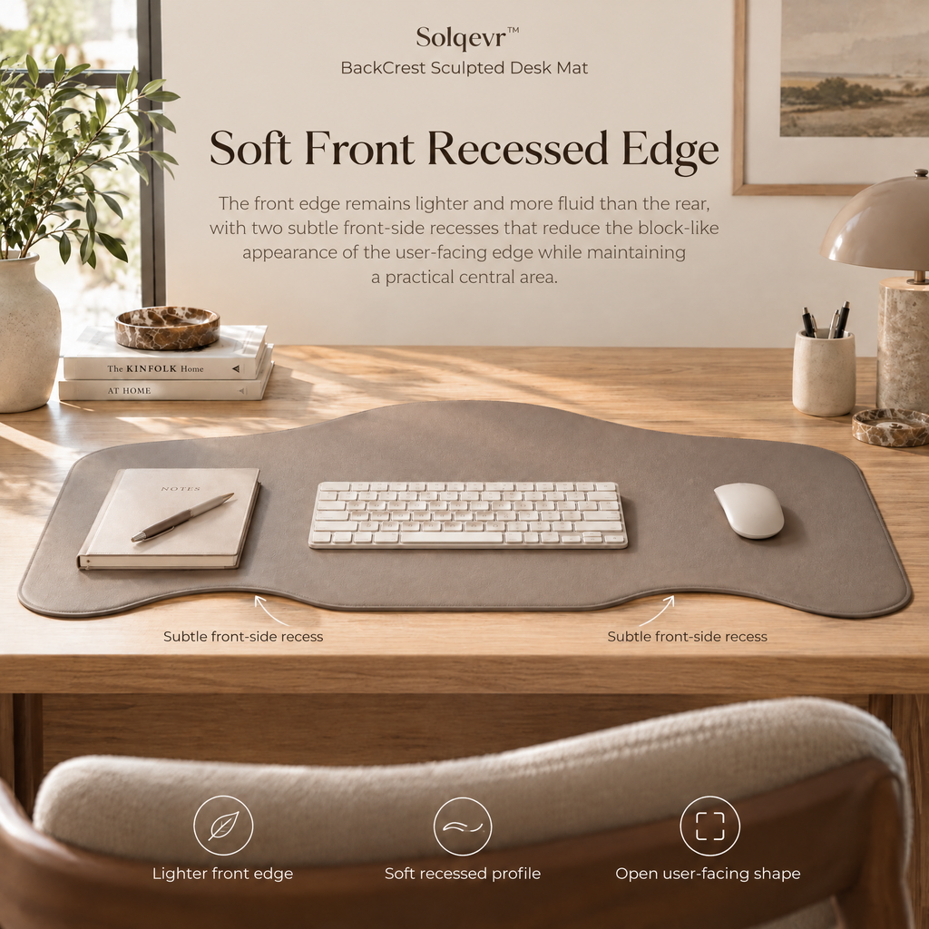 Solqevr™ BackCrest Sculpted Desk Mat